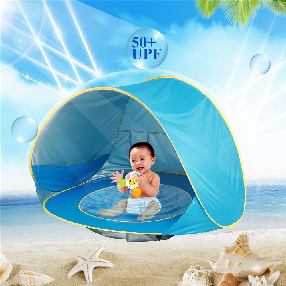 Automatic Pop-Up Kids Water Pool with Removable Tent