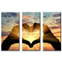 Digital oil painting triptych canvas wall art by AquaHaven Decor showing a vibrant, abstract landscape for modern home decor.