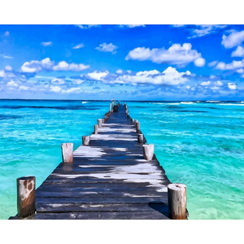 Beach Themed Digital Oil Painting Collection