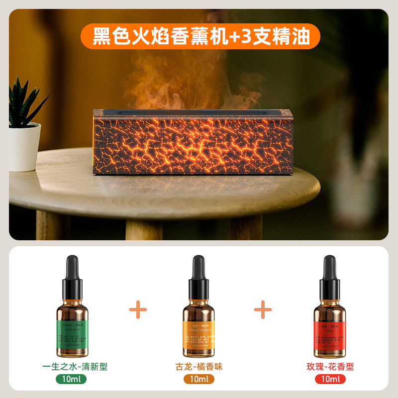 USB Aroma Diffuser with Colorful Flame Effect