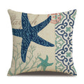 Ocean Theme Throw Pillow Cover — Coastal Decor for Home & Airbnb