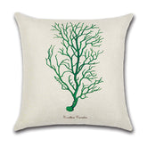 Linen Forest Fairy Tale throw pillow cover by AquaHaven Decor featuring woodland design for home decor accents