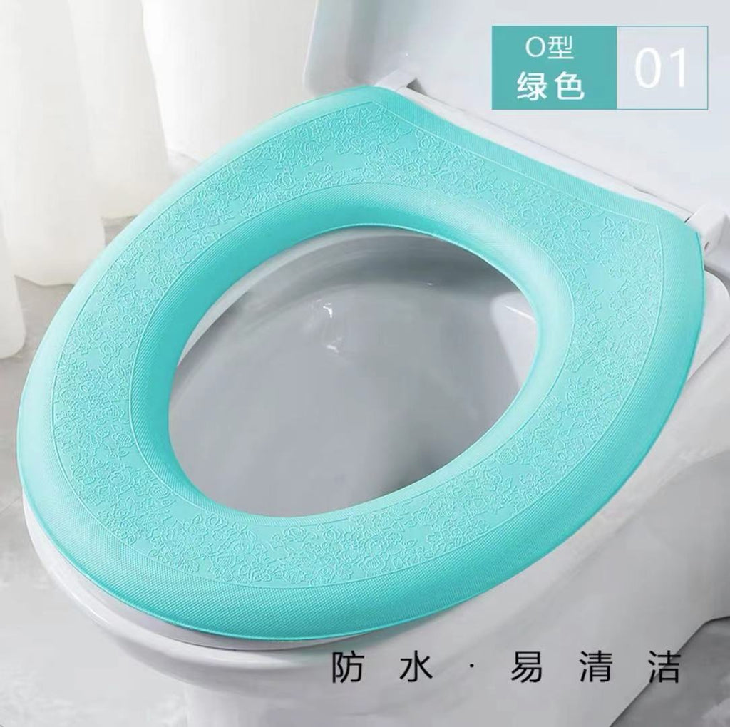 Thick EVA Waterproof Toilet Seat Cover, Adjustable Fit